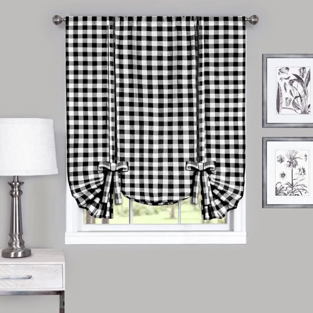 Achim Home Furnishing: Buffalo Black Plaid Modern Window Curtain Panel : 58